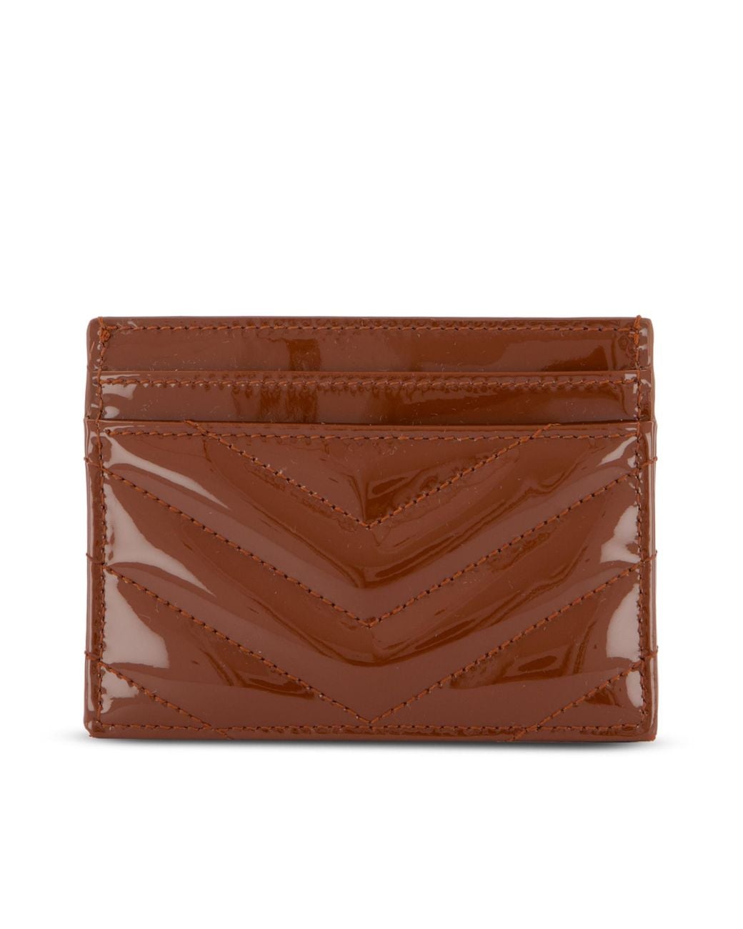Saint Laurent Brown Rectangular Card Holder
