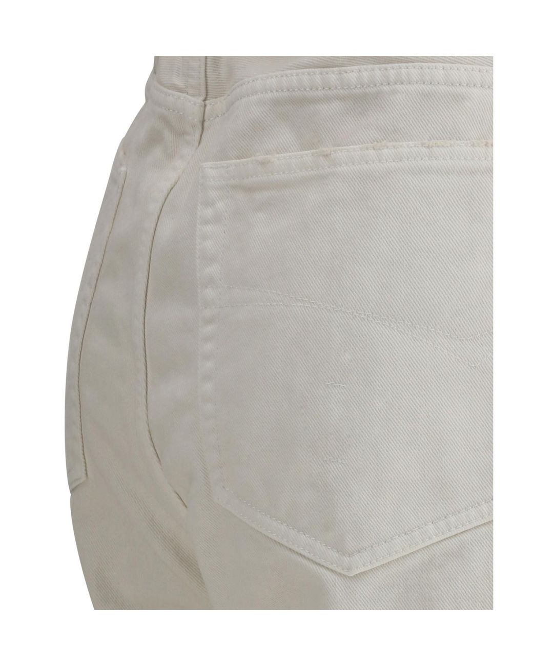 Balenciaga White Straight-Leg Loose Fit Pants
