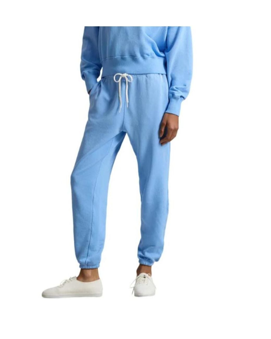 Ralph Lauren Blue Polo Logo-Embroidered Drawstring Pants