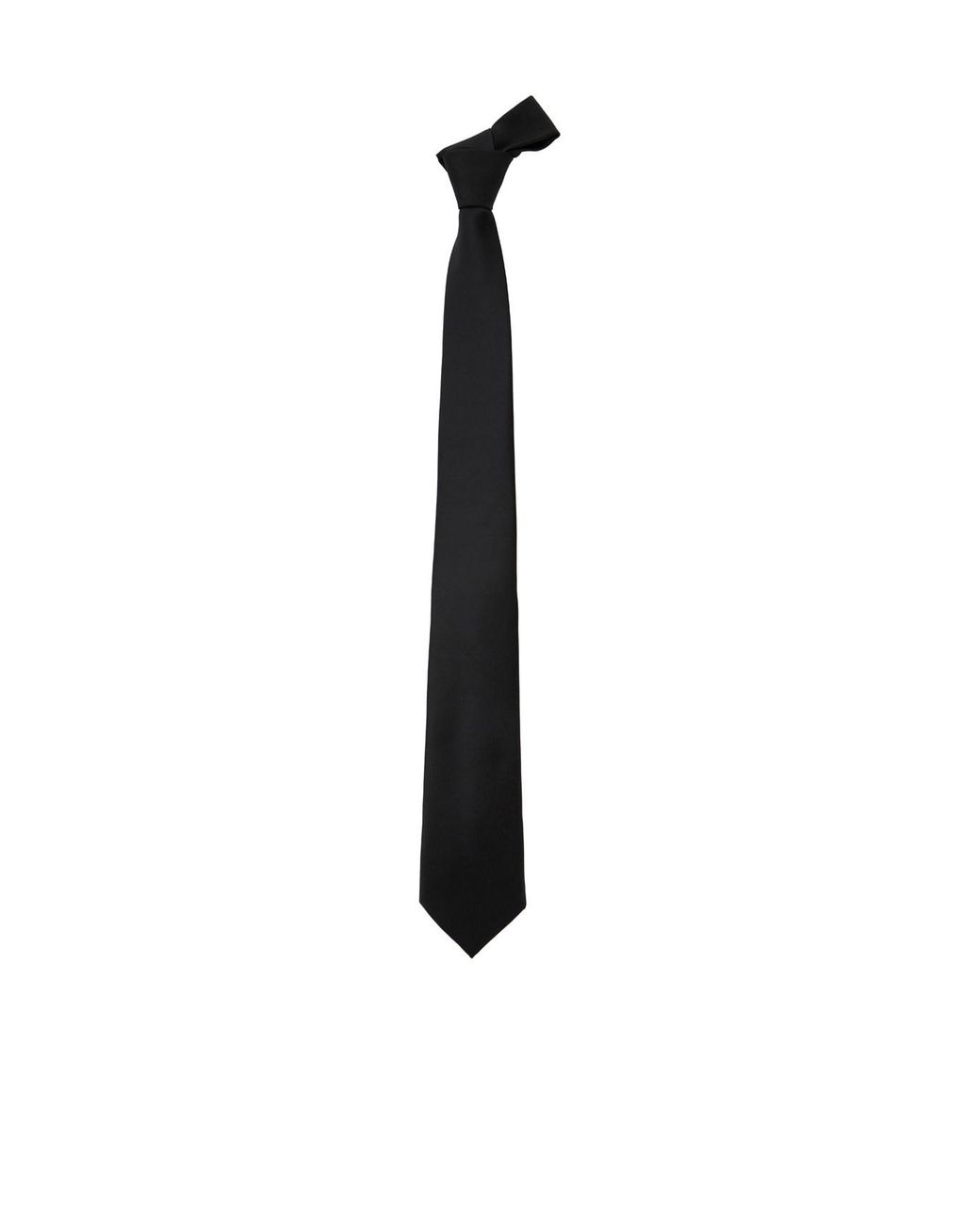 Tagliatore Black Satin-Finish Pointed Tie for men