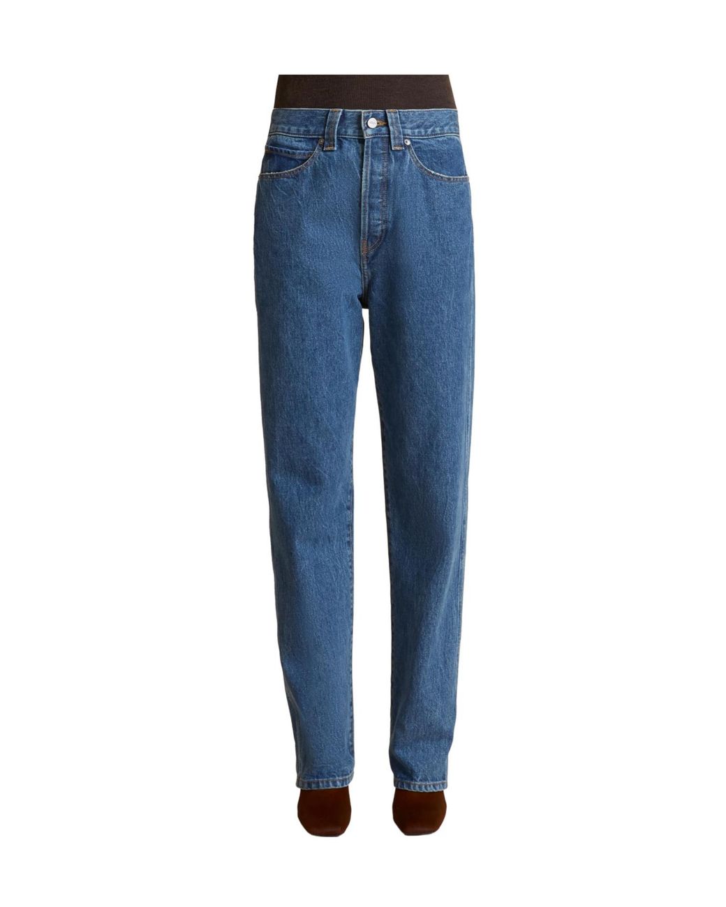 Khaite Blue Corben Straight-Leg Jeans