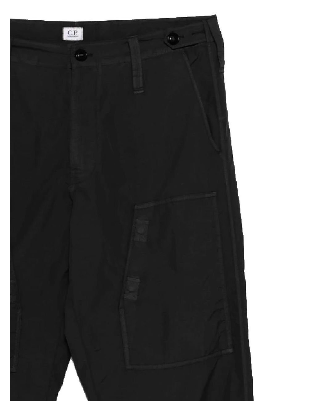 C P Company Black Cargo Pants for men