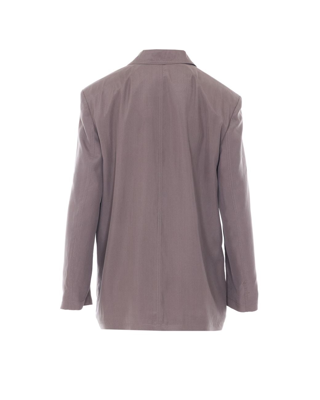 Saint Laurent Brown Single-Breasted Long-Sleeved Jacket