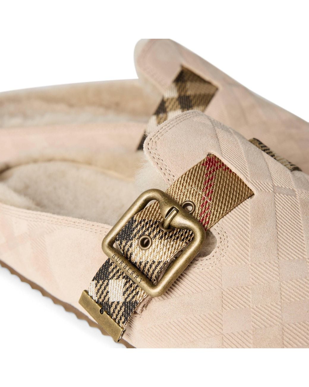 Burberry White Solid Color Mules