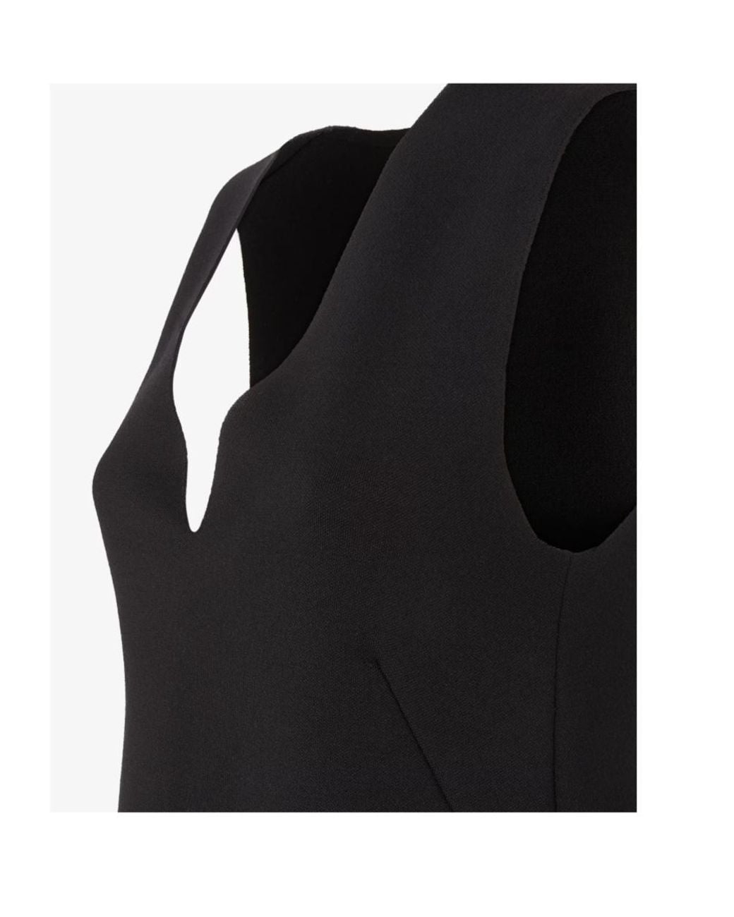 Fendi Black V-Neck Sleeveless Dress