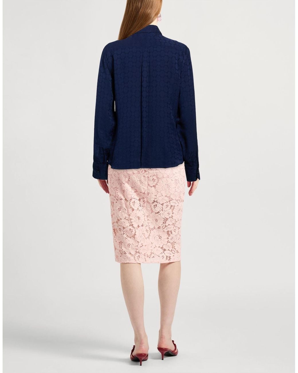 Dolce & Gabbana Blue Silk Shirts Blouses