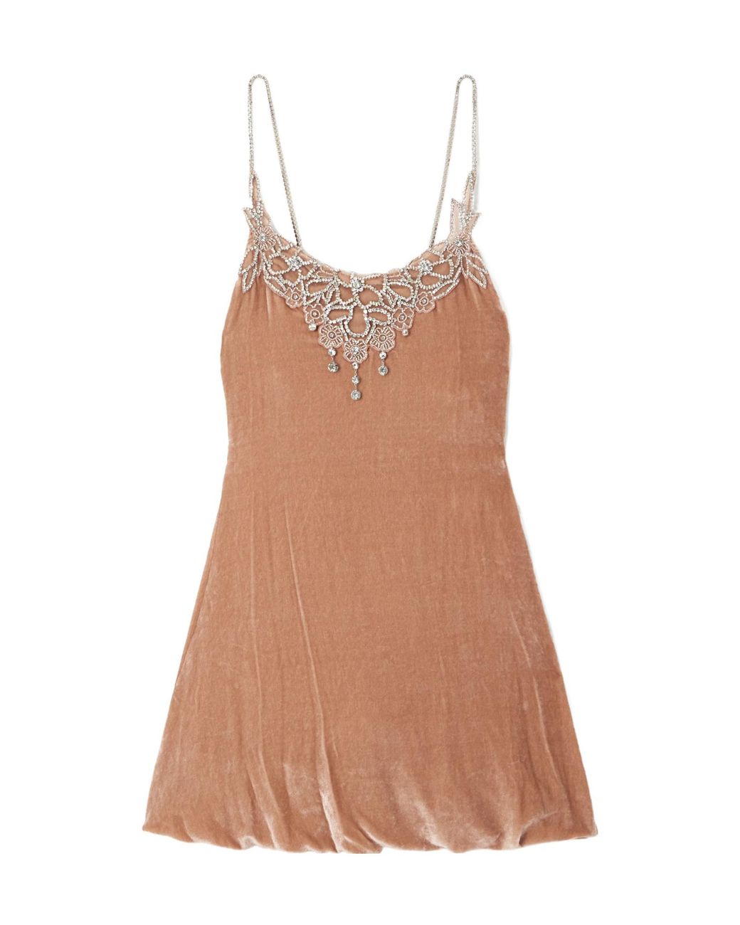 Rabanne Brown Velvet Mini Dress