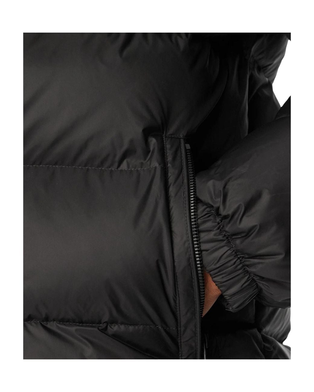 Calvin Klein Black Logo-Print Puffer Jacket for men