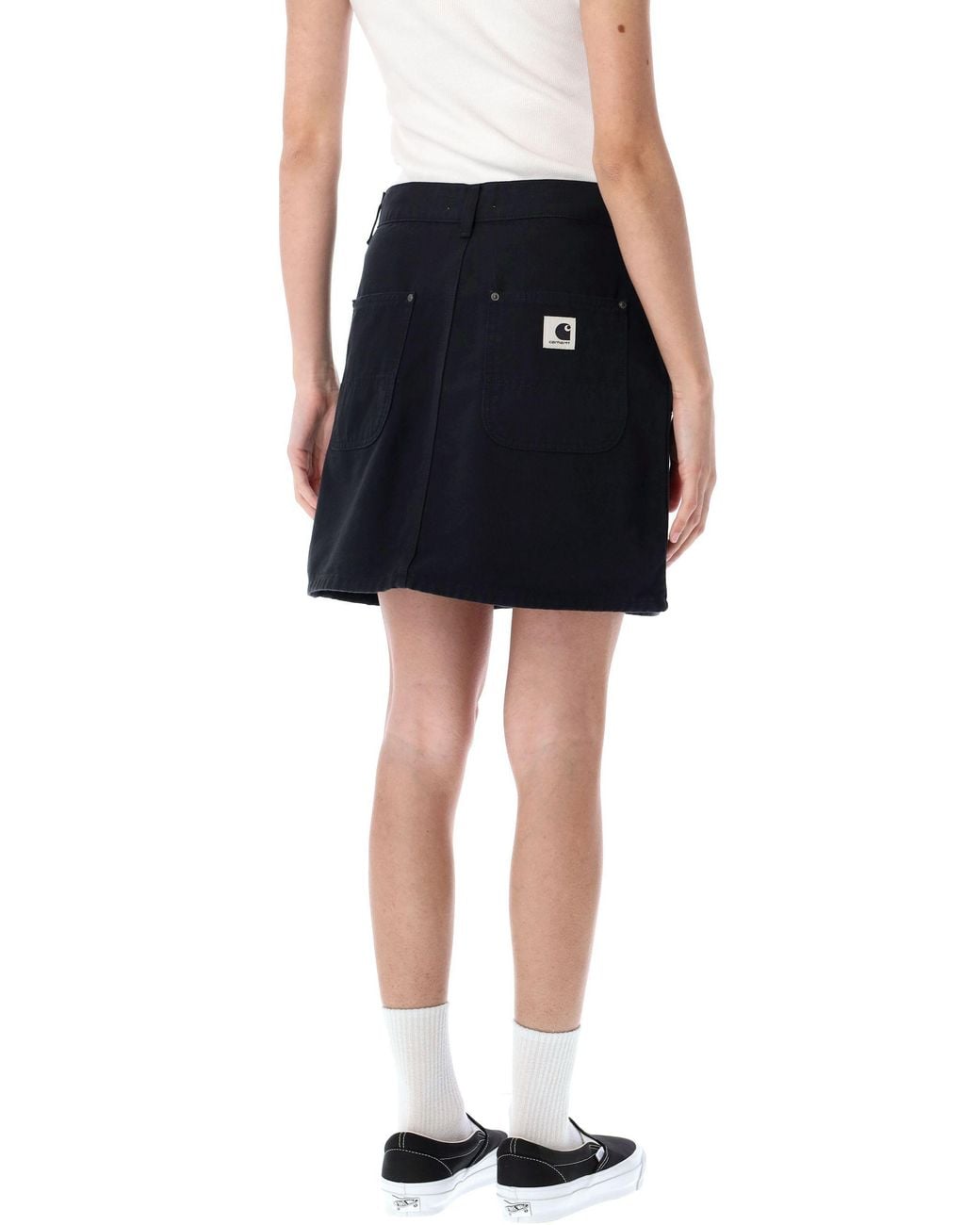 Carhartt Black Logo-Patch Mini Skirt