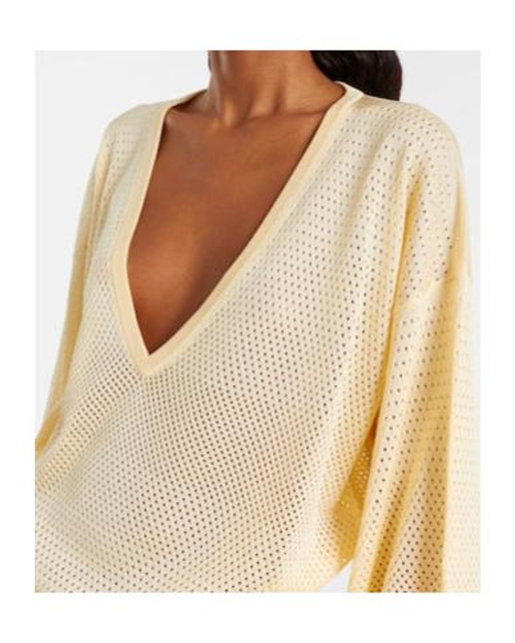 The Attico Natural Open-Knit Minidress