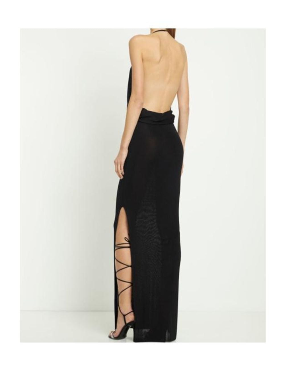 AYA MUSE Black Halter Neck Dress