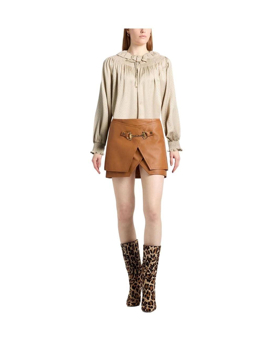Burberry Natural Satin Blouse With Bow