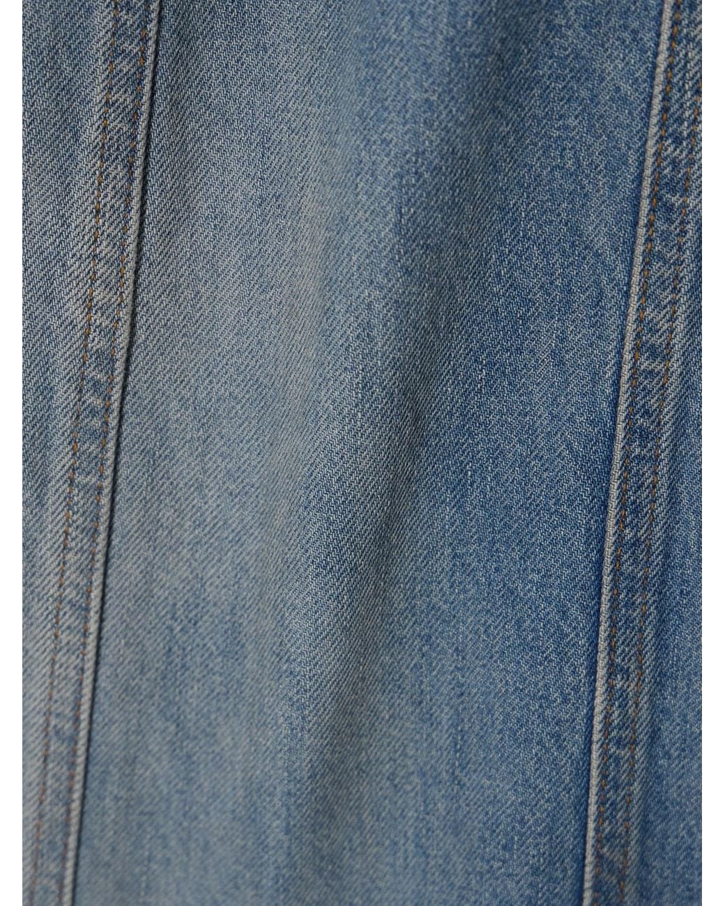 Haikure Blue Denim Long Midi Skirt