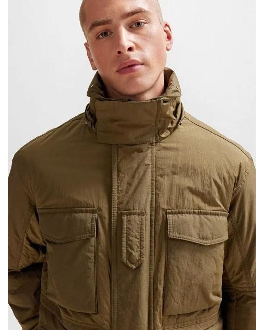 Boss Green Hooded Casual Jacket for men