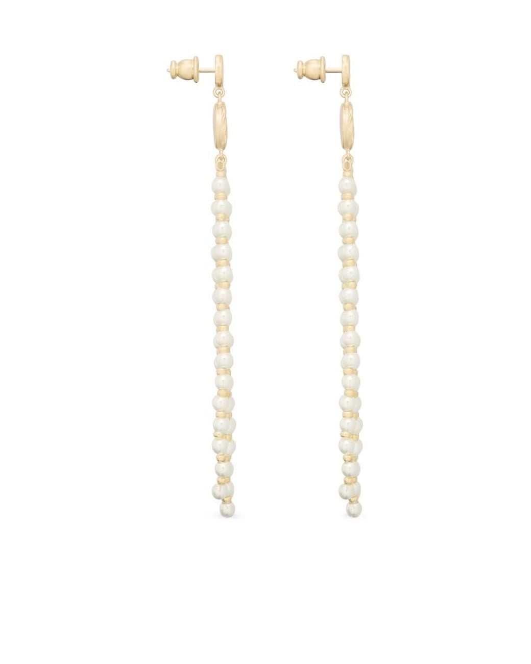 Dior White Laparisienne Earrings