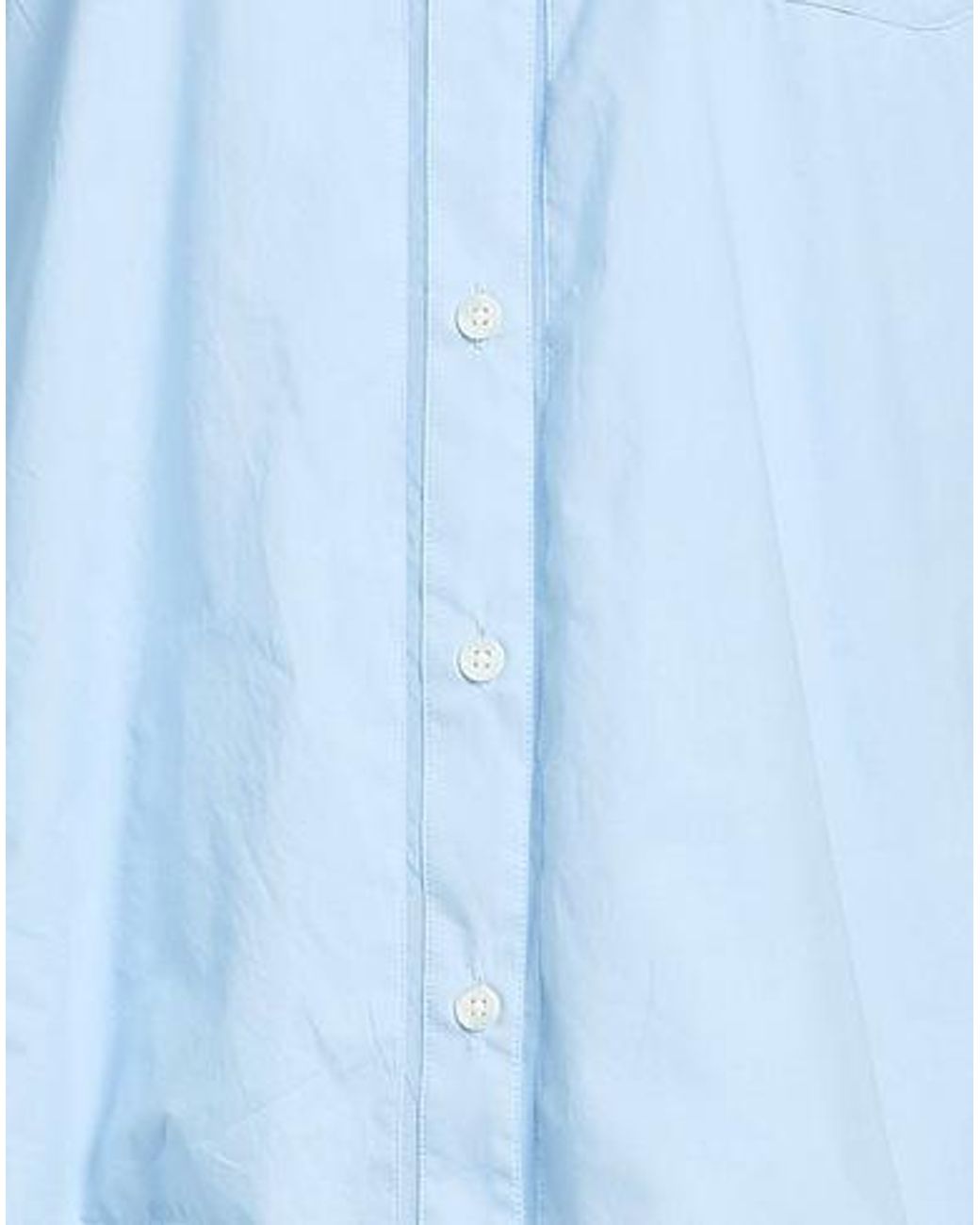 Rag & Bone Blue Solid-Color Long-Sleeved Shirt