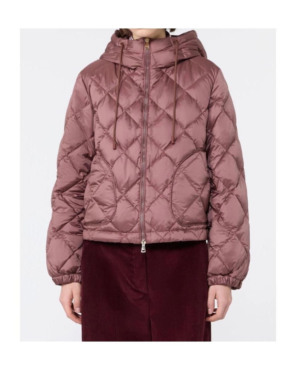 Weekend by Maxmara Red Quilted Puffer Jacket