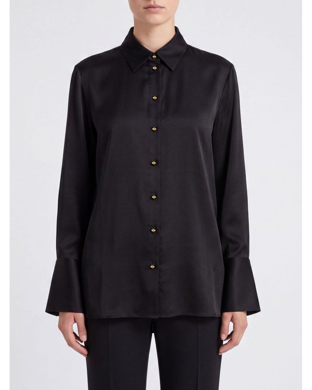 Zimmermann Black Valiant Silk Shirt