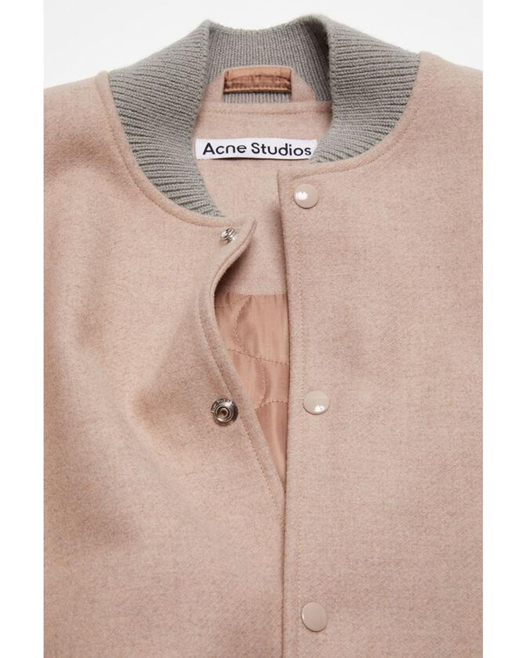 Acne Natural Wool-Blend Bomber Jacket for men