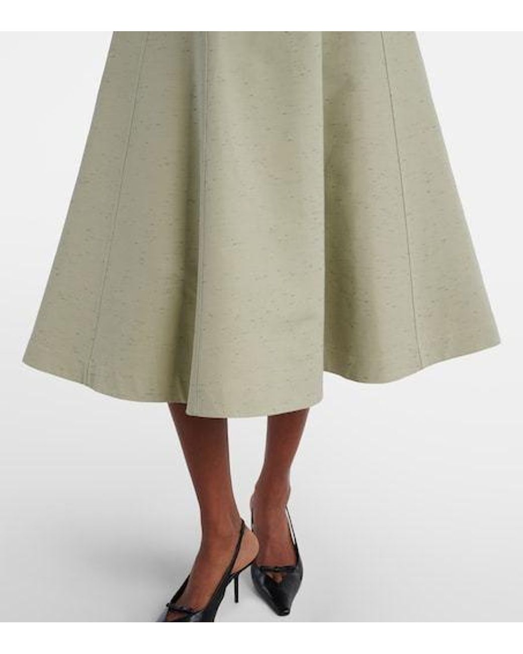 Altuzarra Natural Orrie Cotton-Blend Midi Dress