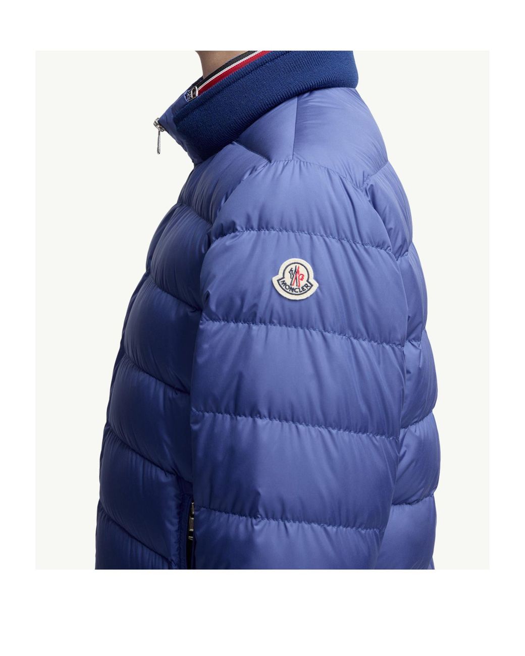 Moncler Blue Brendann Zip-Up Padded Jacket for men
