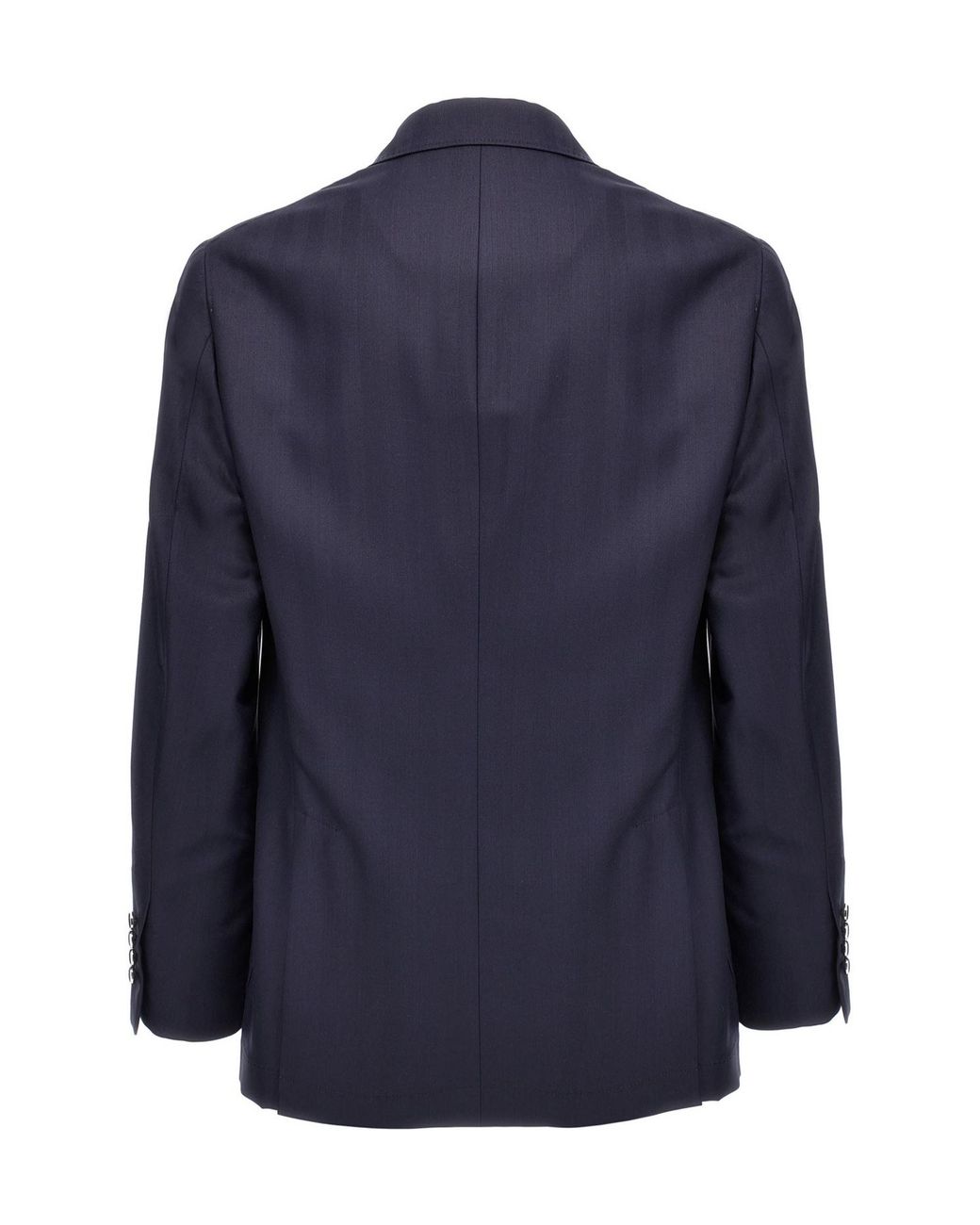 Brunello Cucinelli Blue Double Breasted Twill Blazer for men