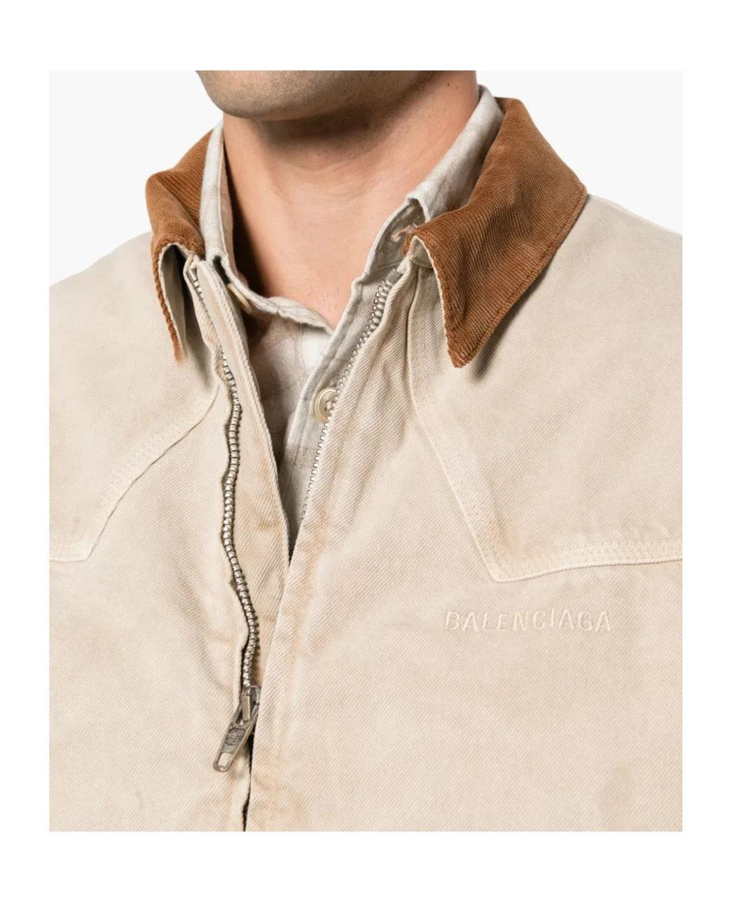 Balenciaga Natural Workwear Denim Jacket for men