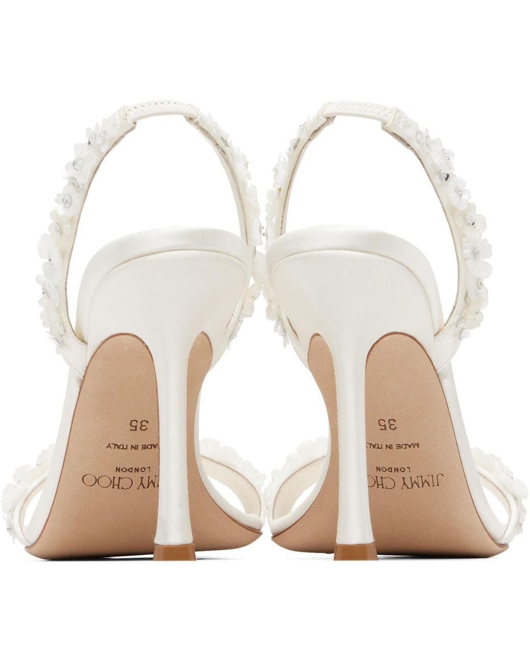 Jimmy Choo White Jenn 100 High-Heeled Sandals