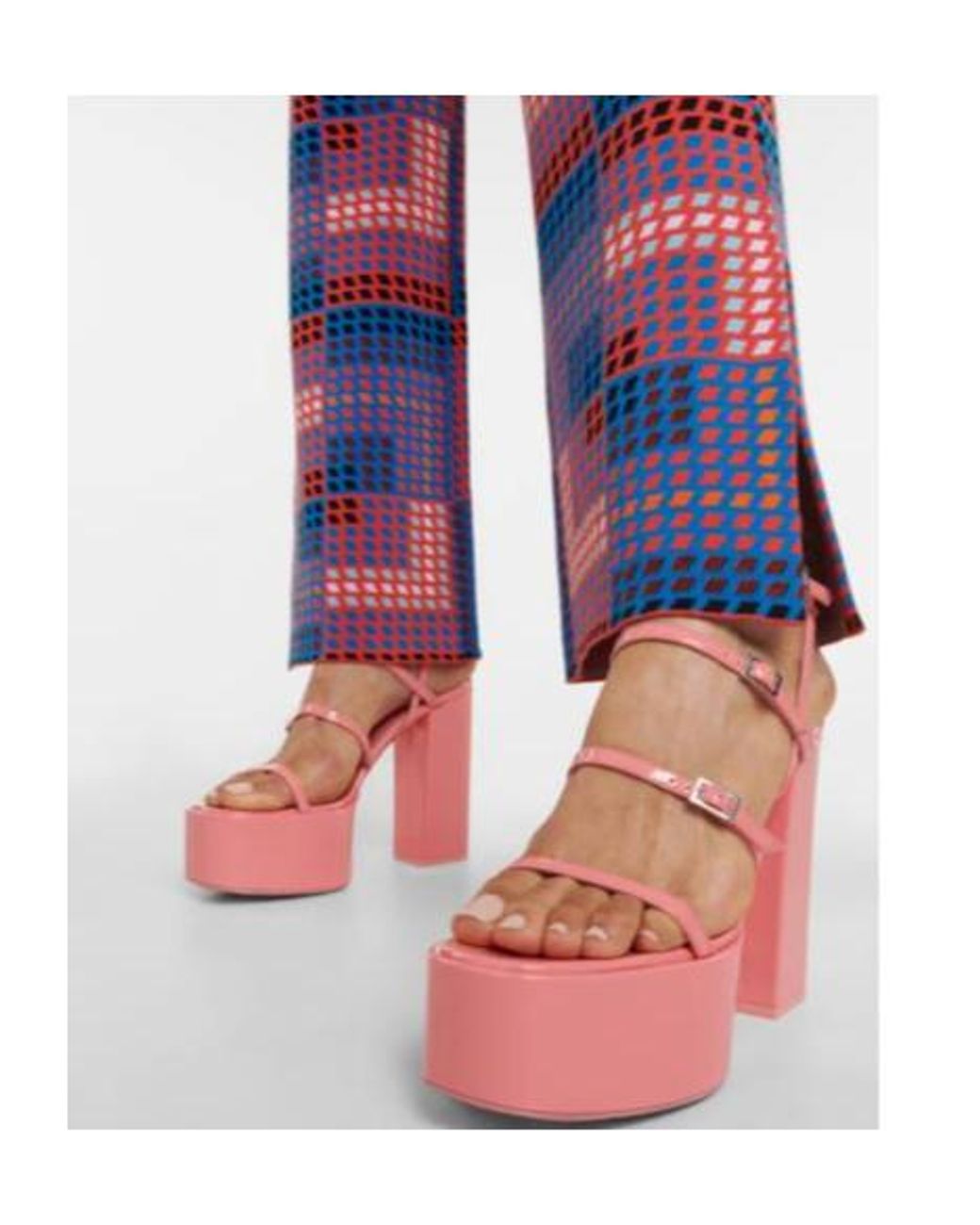 Paris Texas Pink Jessica 130 Leather Platform Sandals