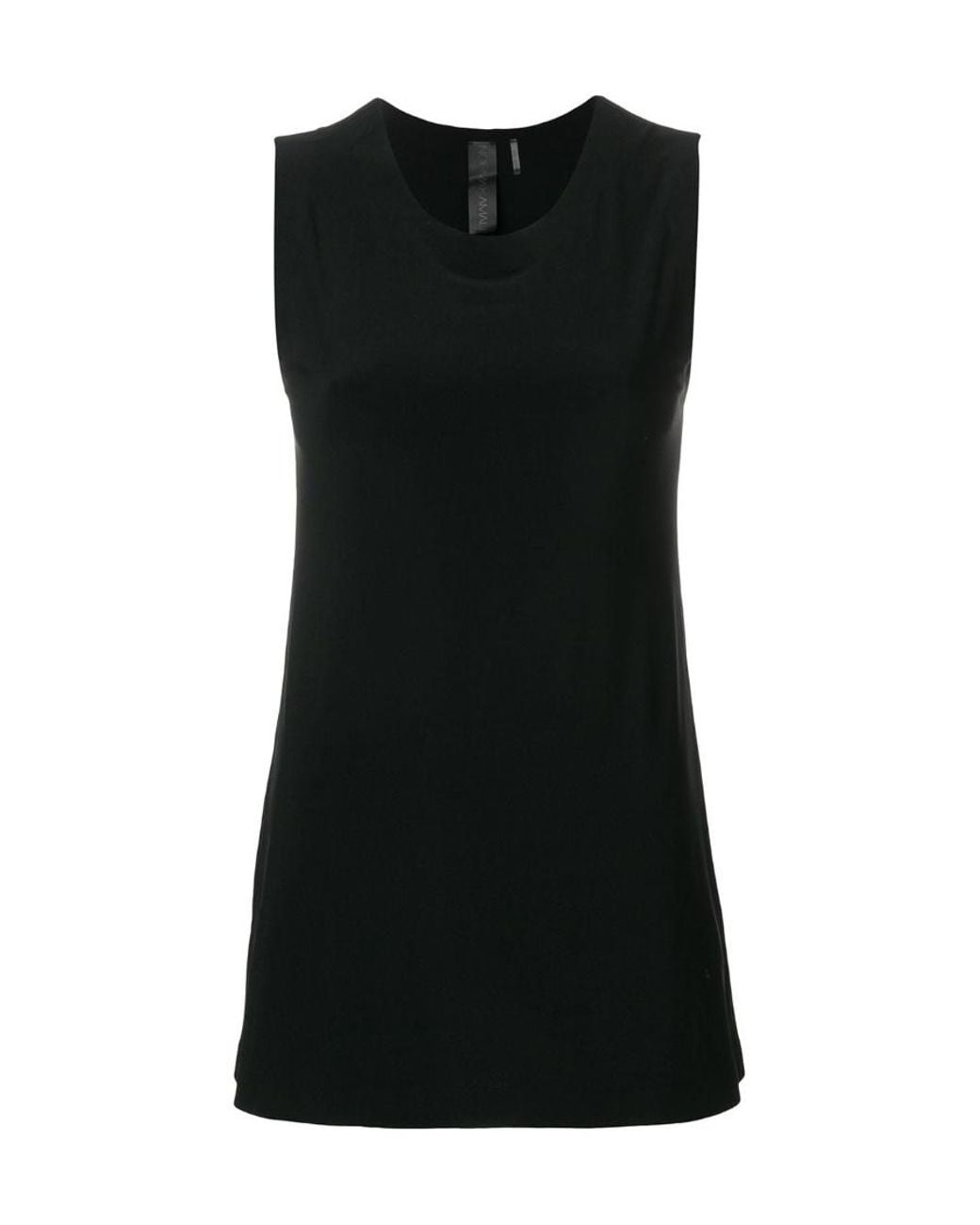 Norma Kamali Black Crewneck Sleeveless Tank Top