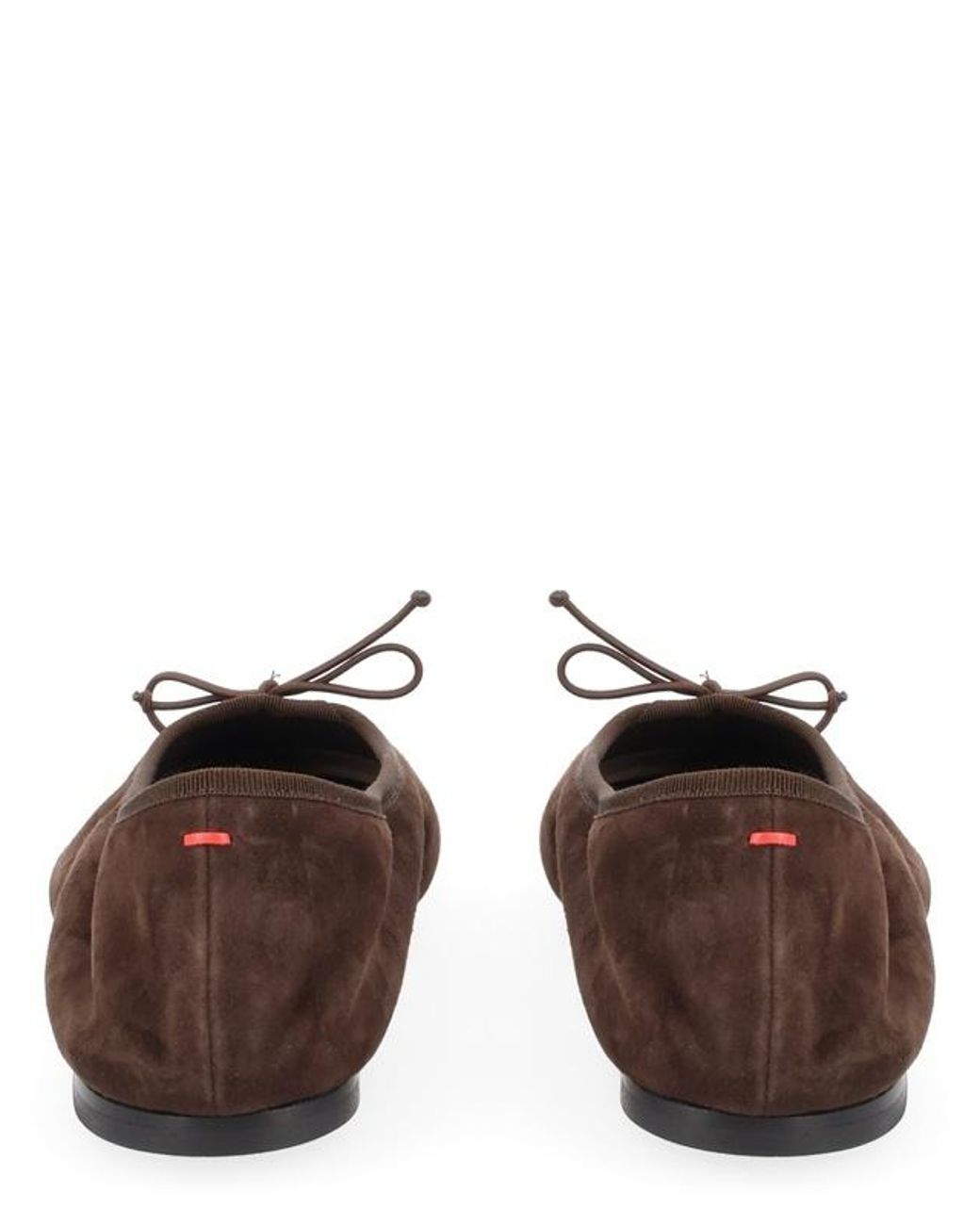 Aeyde Brown Bow-Detail Ballet Flats