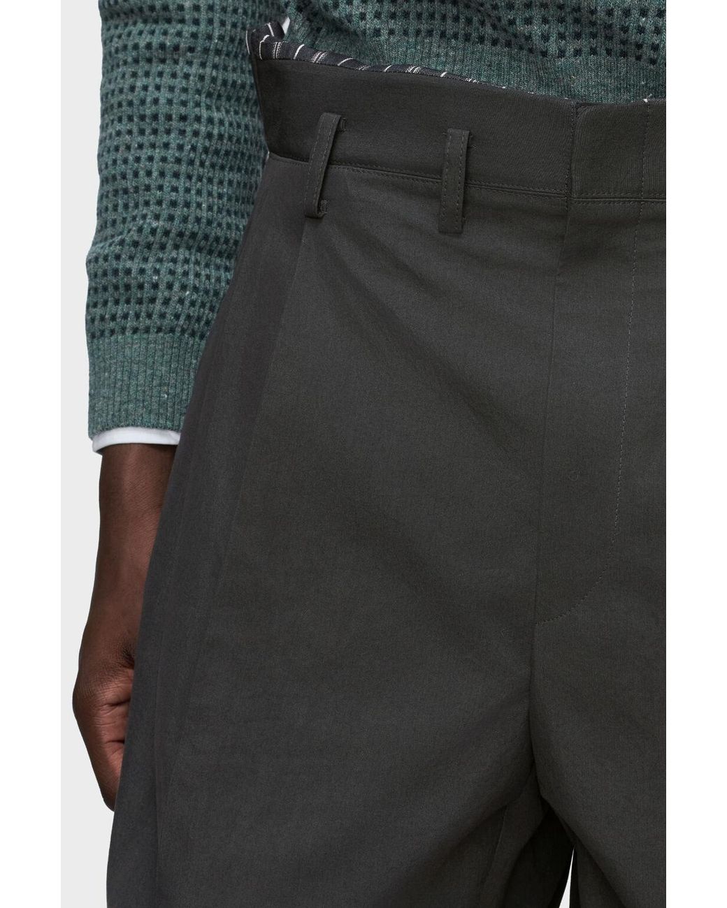 Maison Margiela Gray Pleated Tailored Shorts for men