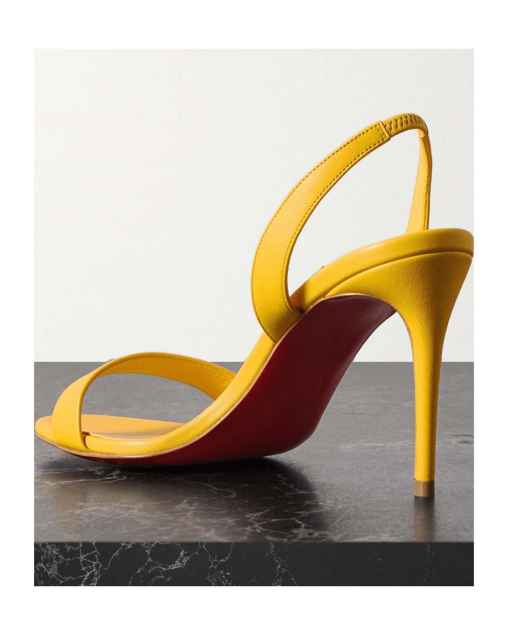 Christian Louboutin Metallic Round-Headed High-Heeled Sandals
