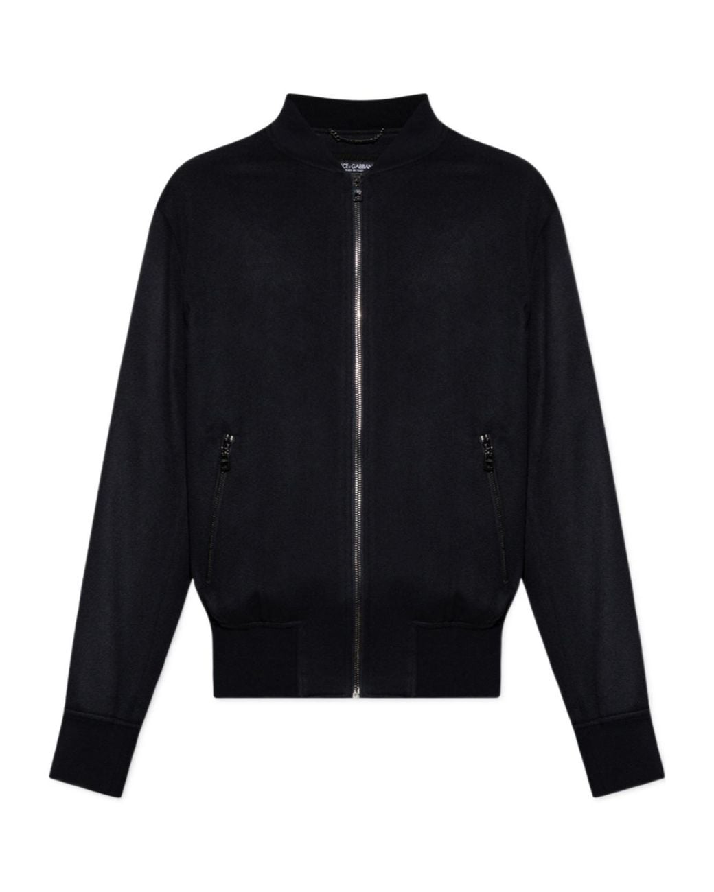 Dolce & Gabbana Blue Zip-Up Bomber Jacket for men
