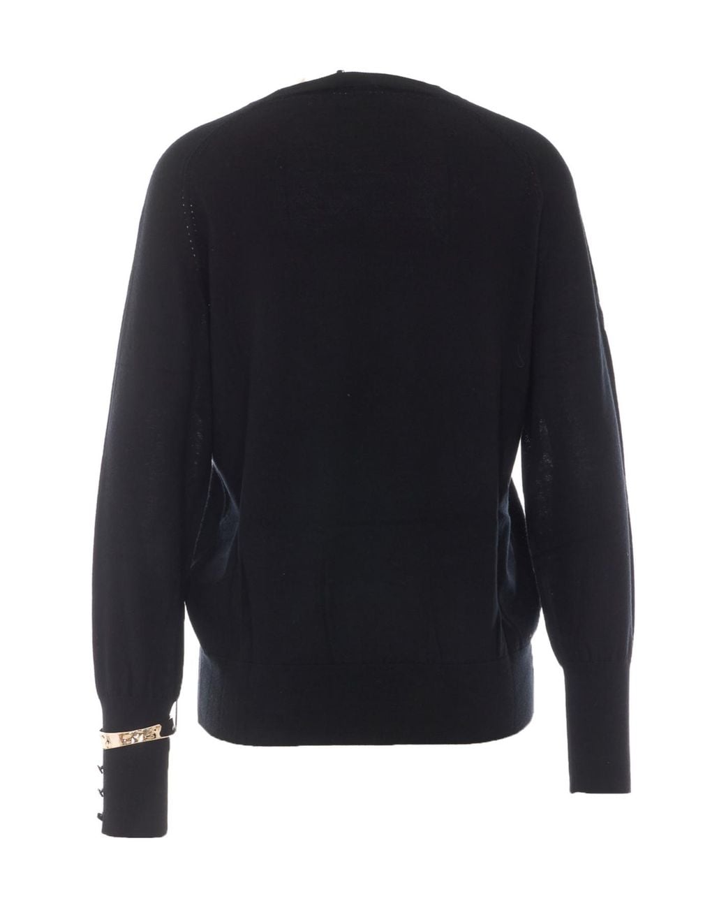 Liu Jo Blue Studded Cuff Knitted Sweater