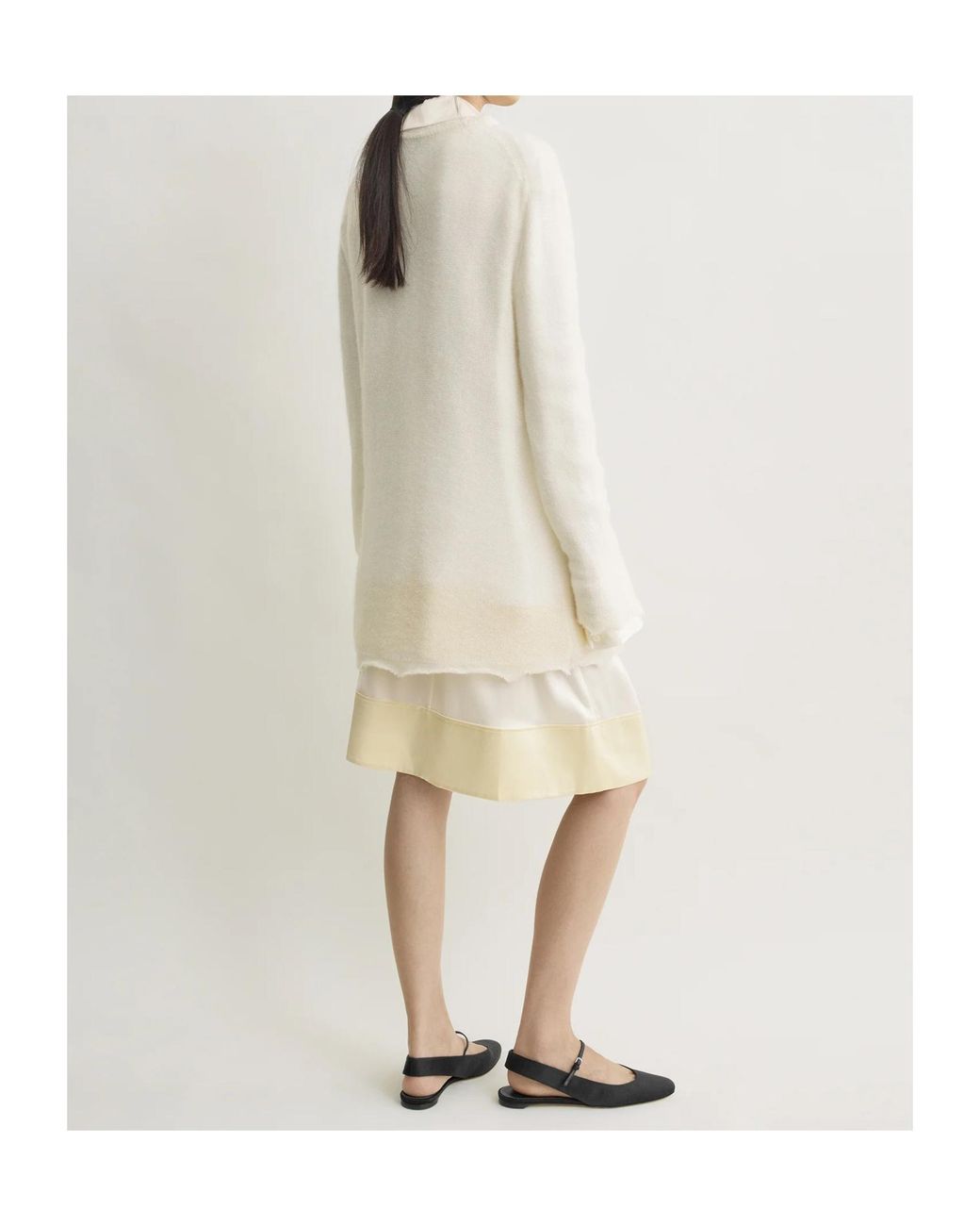 Totême White Totême Semi-Sheer Knitted Jumper