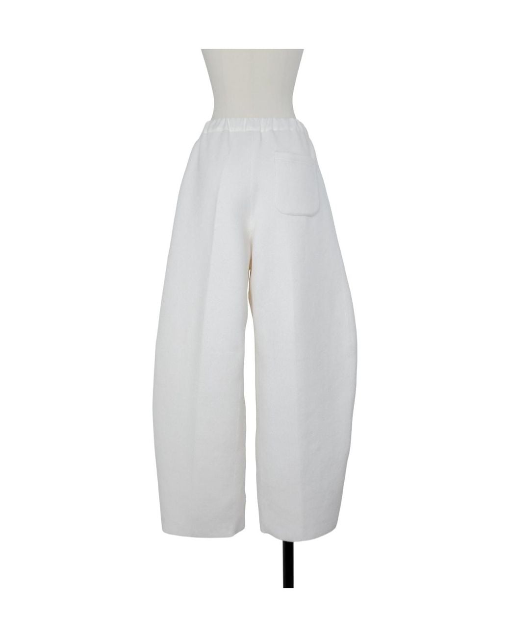 Sacai White High Waist Tapered Pants