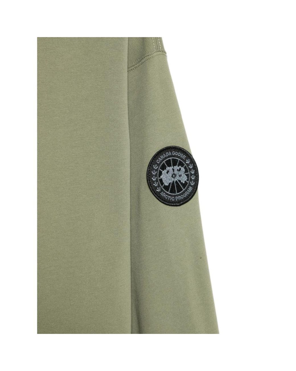 Canada Goose Green Logo-Patch Hoodie for men