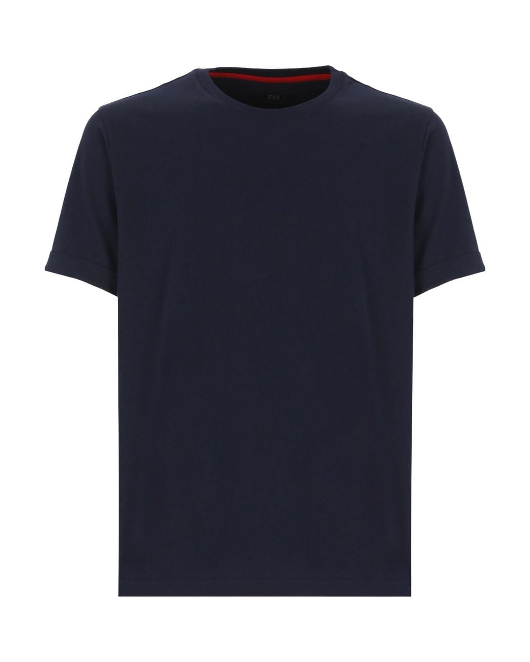 Fay Blue Crew Neck T-Shirt for men