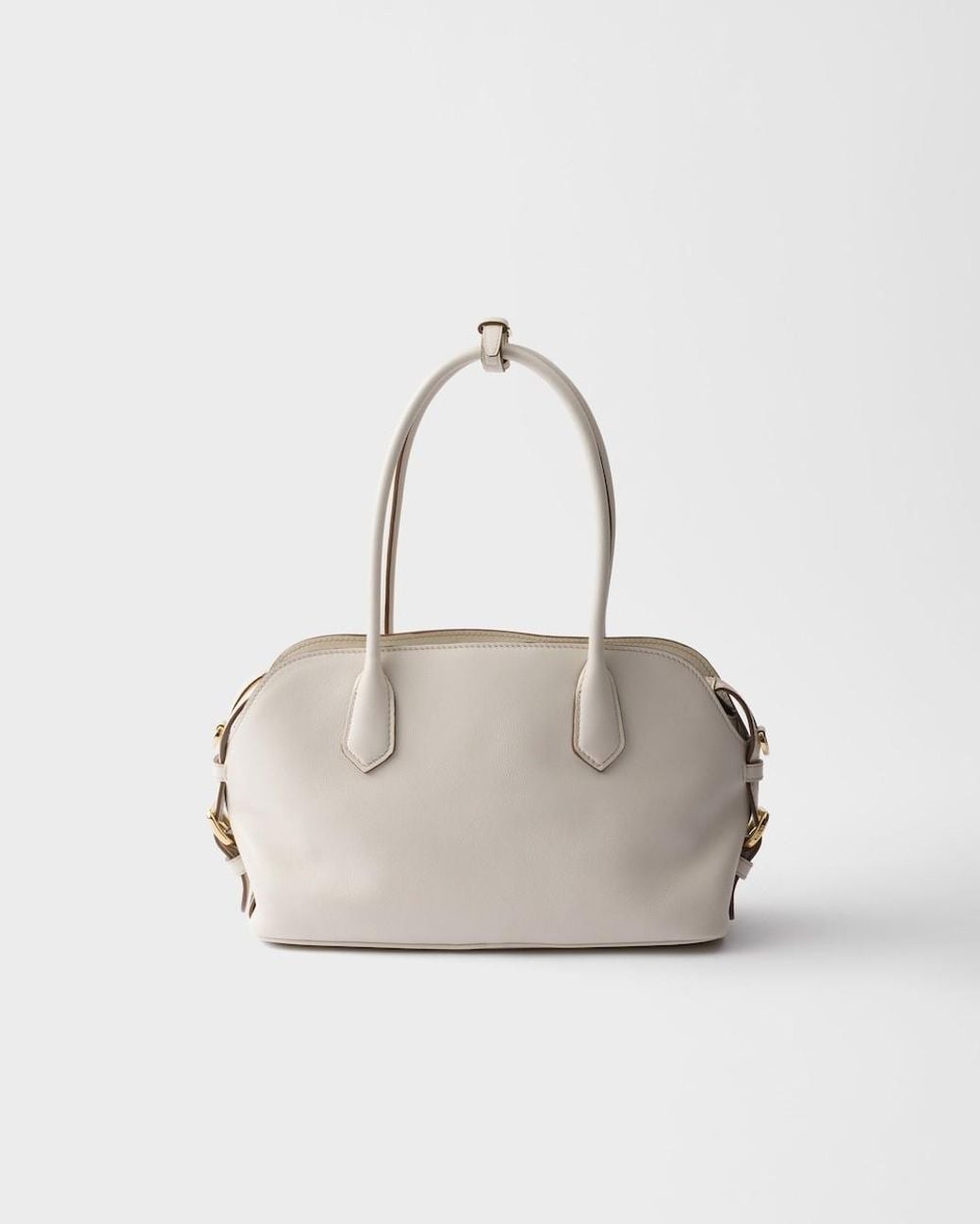 Prada Natural Signet Medium Leather Tote Bag