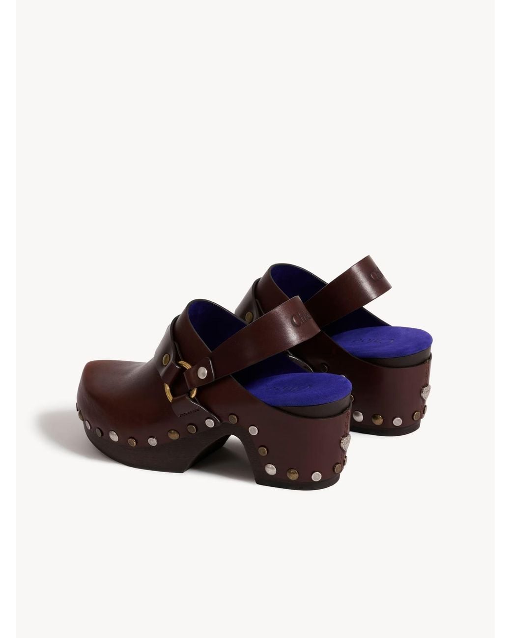 Chloé Brown Chloé Talis Wedge Clogs