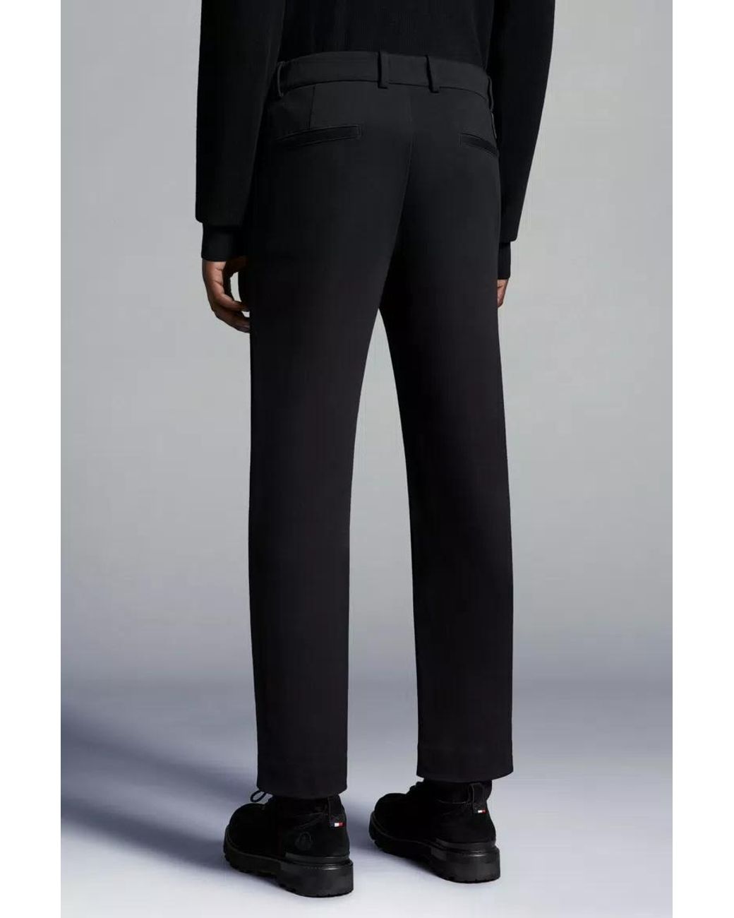 Moncler Black Cotton Trousers for men
