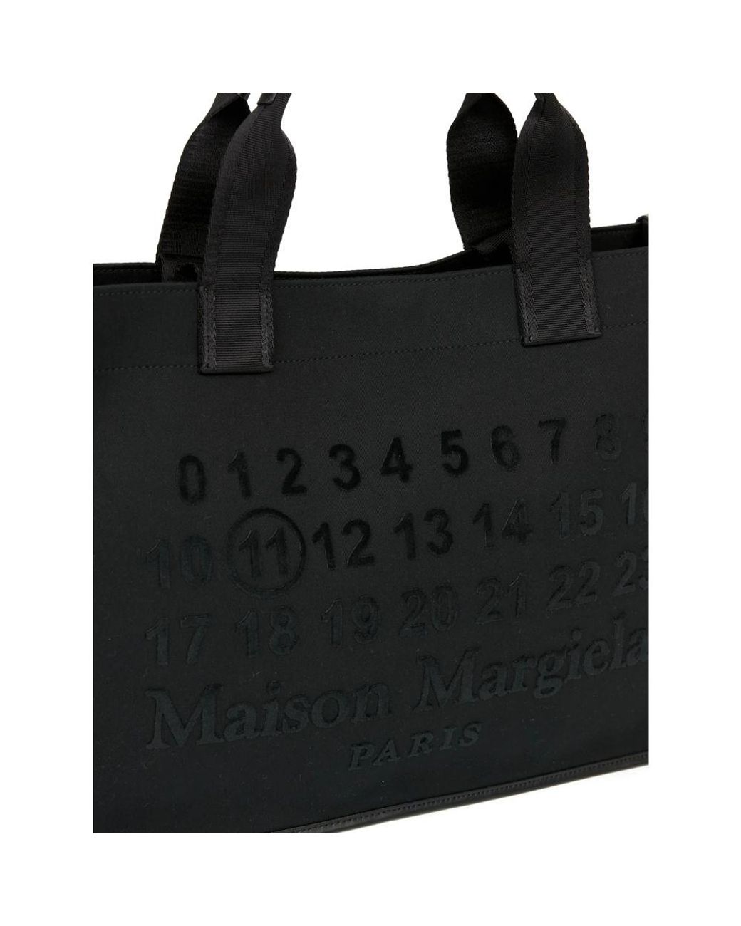 Maison Margiela Black Small Cabas Top Handle Tote Bag