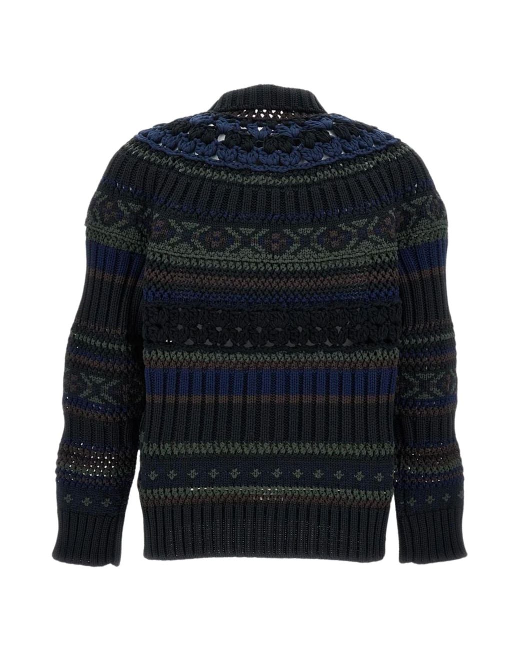 Sacai Red 'Knit' Cardigan for men