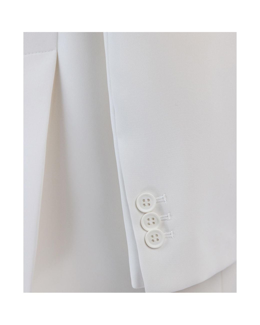 P.A.R.O.S.H. White Double Lapel Single-Breasted Suit Jacket