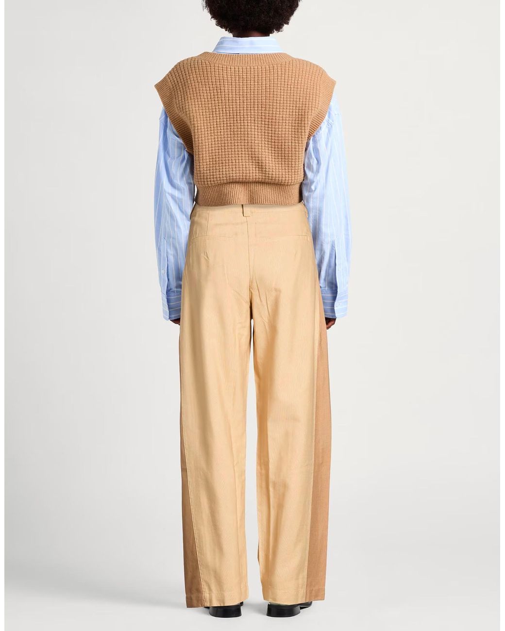 Farm Rio Natural Casual Pants With Belt Loops