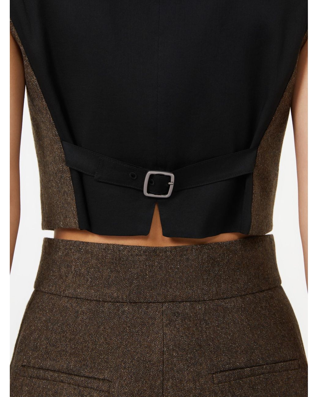 Max Mara Brown Bikini Button-Up Gilet