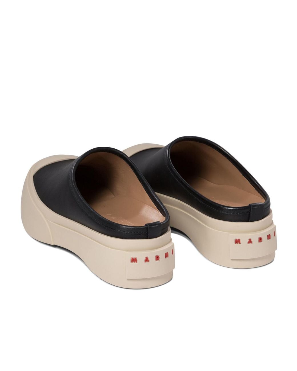 Marni Black Pablo Leather Flat Mules