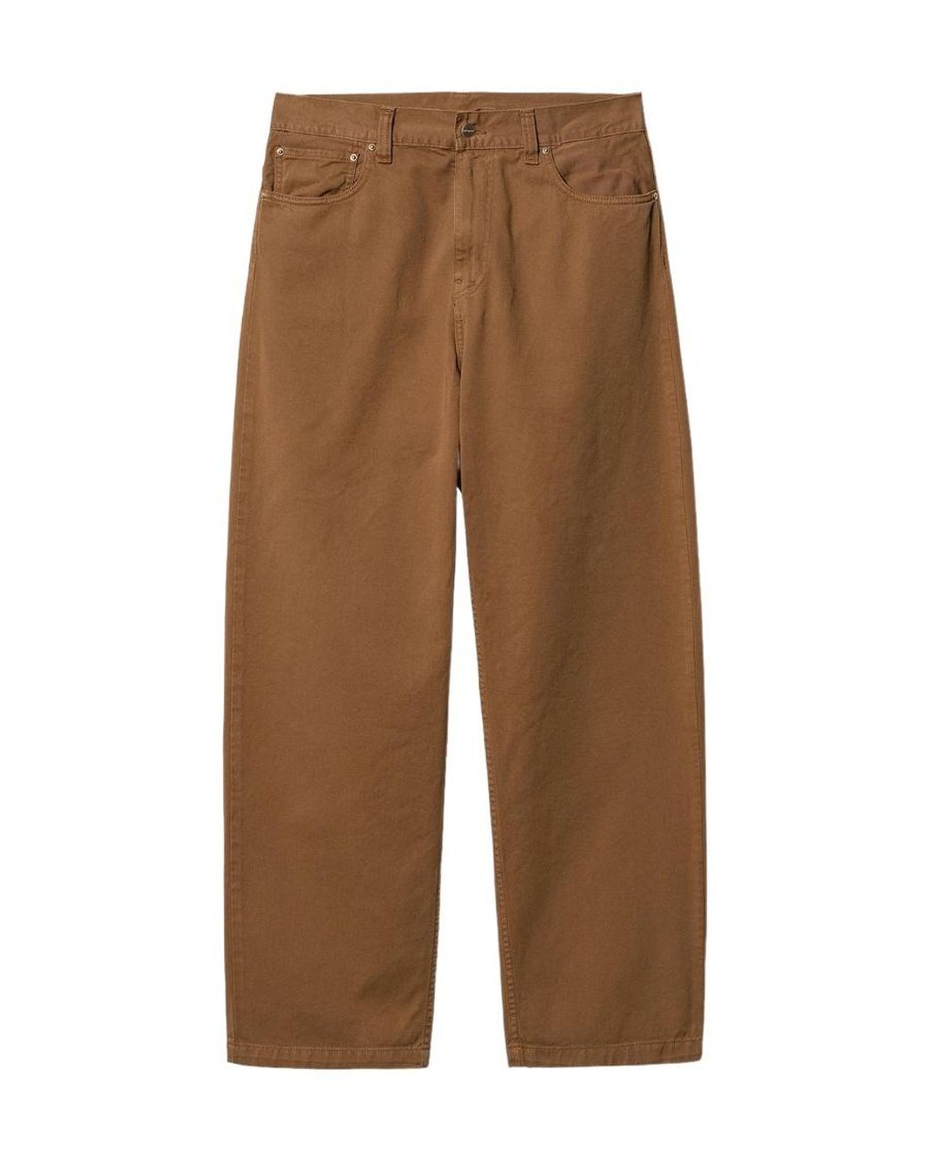 Carhartt Brown Straight-Leg Cotton Trousers for men
