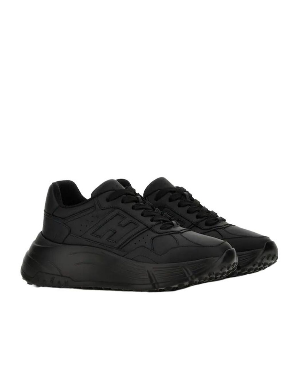 Hogan Black H669 Lace-Up Sneakers